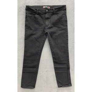 Akademics Denim Jeans Men's Size 36X30 Black Casual Dark Wash Low Rise